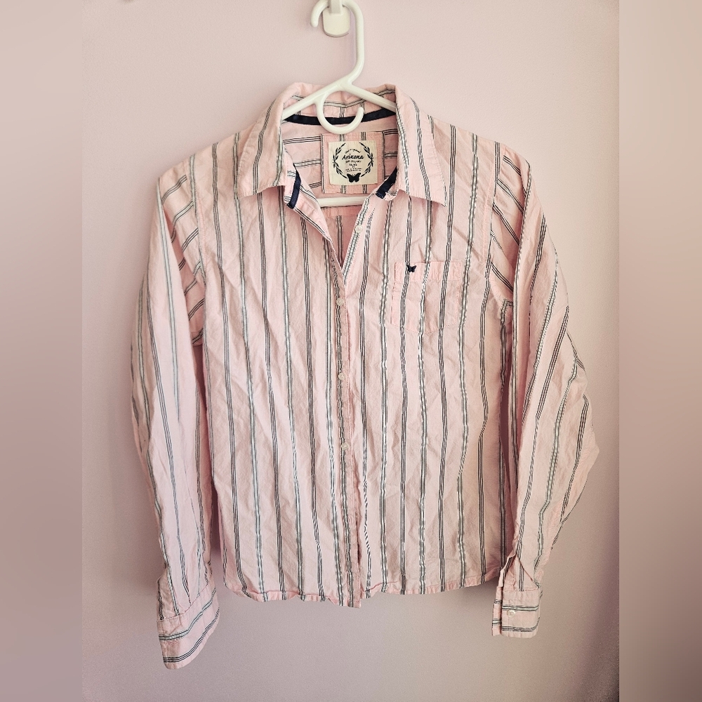 Arizona Jean Company Pink Plaid Shirt